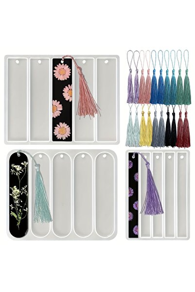 Choice Bookmark holder set 3-piece set of shiny bookmark silicone molds with ...