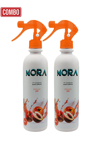 Nora عبوة بخاخ معطر جو برائحة الخوخ (قطعتان) | رائحة فواكه منعشة تدوم طويلاً