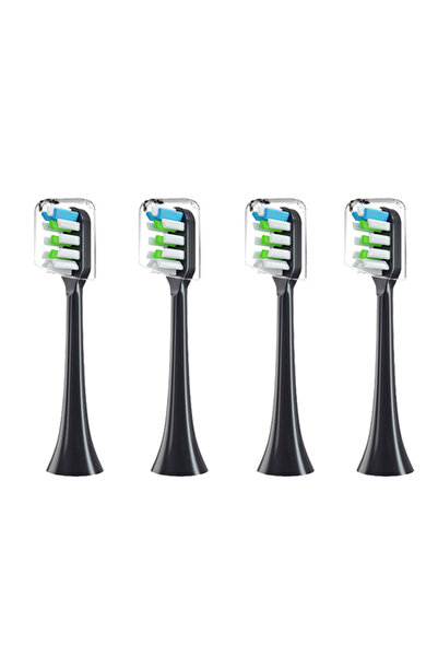 Choice1 رؤوس فرشاة بديلة سوداء اللون (4 قطع) لفرش الأسنان الكهربائية الصوتية ...