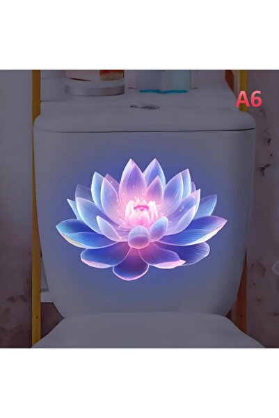 Choice ملصق حمام مضيء متوسط الحجم من ستايل 6، مصباح ليلي، ملصق جداري على شكل ...