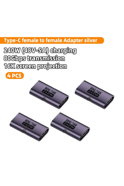 Choice 4 قطع من محولات الطاقة PD 240 واط من النوع C، لون بنفسجي، لنقل البيانا...