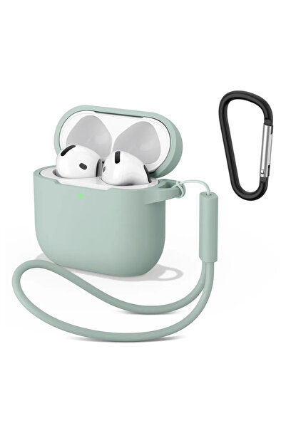 Choice جرابات سيليكون ناعمة بلون ضبابي لسماعات AirPods 4 اللاسلكية بتقنية بلوتوث