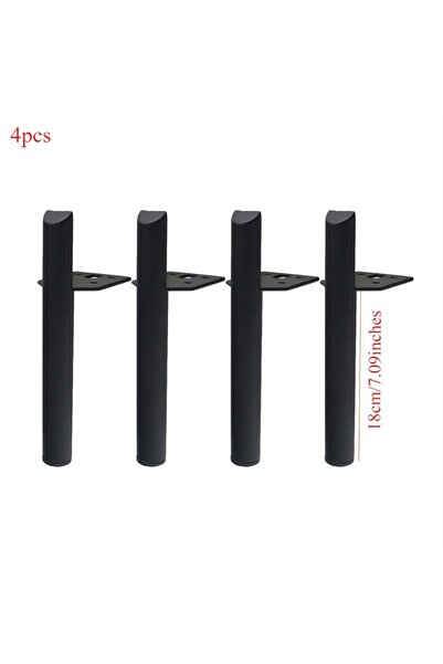 Choice قاعدة كرسي سوداء مقاس 18 سم، 4 قطع، مصنوعة حسب الطلب، لون أسود مطفي، إ...