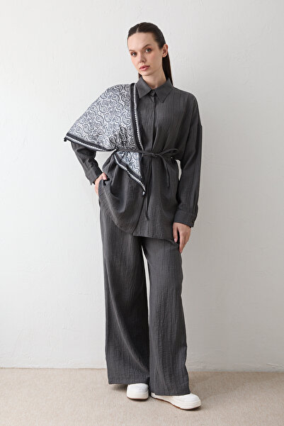 Melike Tatar Scarf and Shirt Set 32-2634