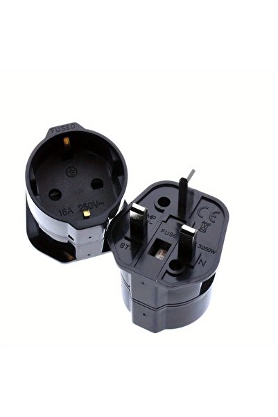 Choice قابس بريطاني أسود، قطعة واحدة، عالمي 13 أمبير 250 فولت، قابس طاقة من ا...