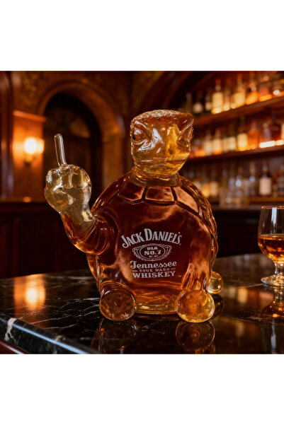 Choice 320ml Creative cute animal whiskey bottle turtle vertical middle finge...