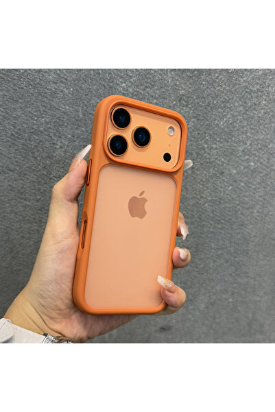 Choice جراب هاتف فاخر برتقالي غير لامع وشفاف لهاتف iPhone 17 Pro، متوافق مع i...