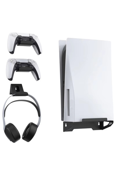 Choice طقم حامل جداري أسود اللون، دعامة فولاذية لجهاز بلاي ستيشن 5/PS5 سليم م...