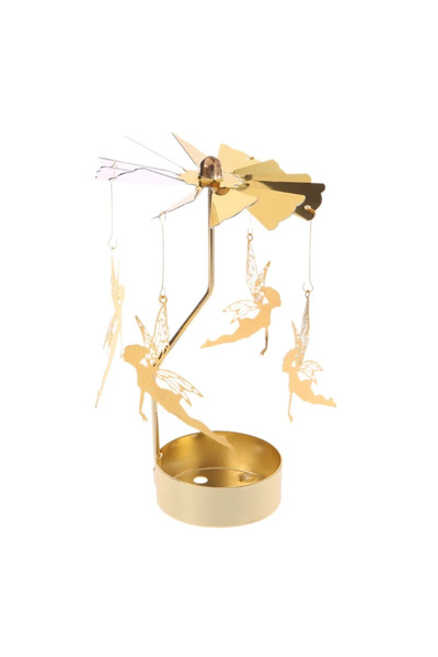 Choice Elf 1pc Metal Hot Rotating Candle Holder Christmas Rotating Candle Hol...