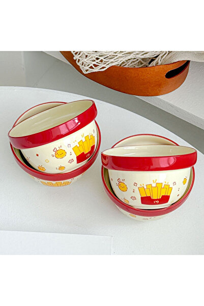 Choice طقم من أربع أوعية - وعاء سيراميك لطيف على الطراز الفرنسي، 4.72 بوصة، ل...