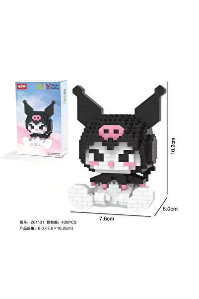 Choice7 مجموعة مينيسو كورومي 430 قطعة من ألعاب بناء هيلو كيتي، قطع سوداء، ألع...
