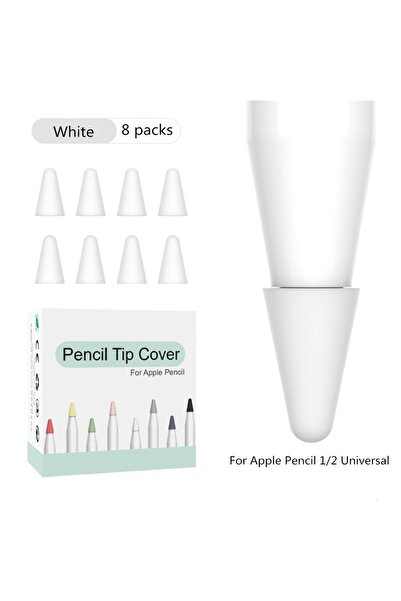 Choice White 8pcs For Pencil Tip Soft Silicone Case Replacement Tips Case For...