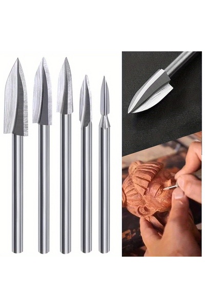 Choice مجموعة من 5 قطع من رؤوس حفر الخشب لنحت الخشب، متوافقة مع أداة دريميل ا...