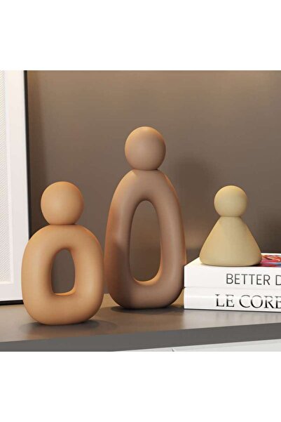 Choice Multi-Colored Simple Family Statue Modern Style Home Decor Hollow Scul...