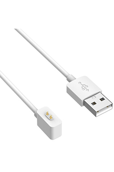 Choice كابل شحن USB أبيض بطول 60 سم لسوار Mi Band 9 و8، شاحن مغناطيسي لسوار M...