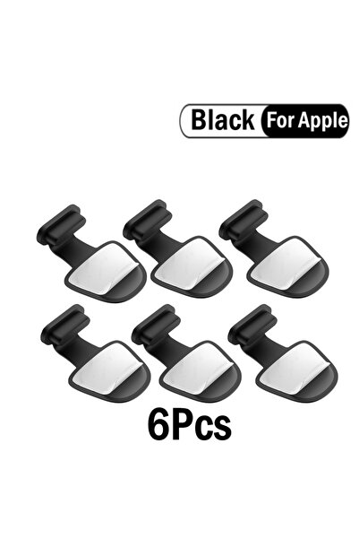 Choice 6 Black-Apple 6pcs Dust Plug USB Charging Port Anti-Dust Dirt Plug For...