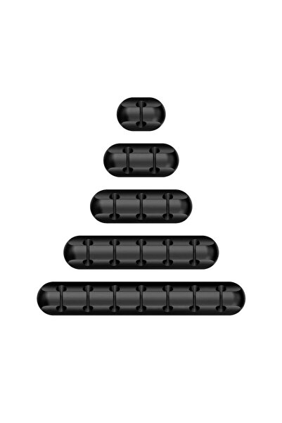 Choice مجموعة واحدة من منظم كابلات USB المصنوع من السيليكون الأسود، لفافة كاب...