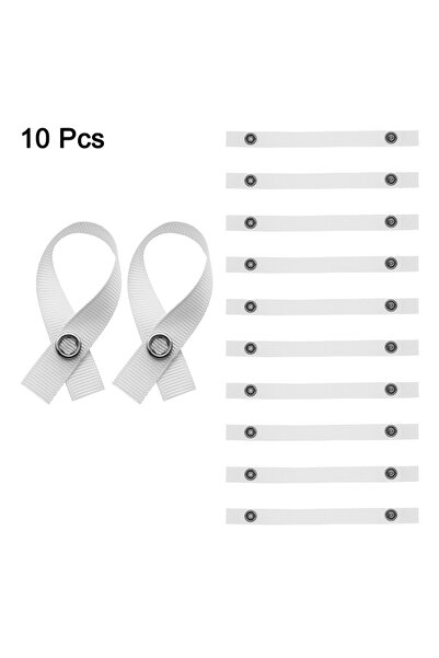 Choice 10 قطع من مشابك المناشف البيضاء، خطافات وحلقات تخزين متعددة الوظائف لل...