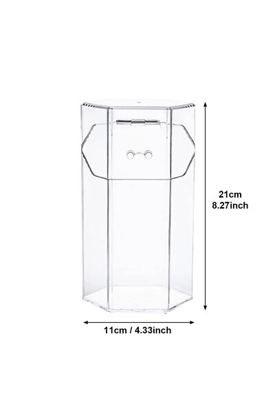 Choice Rhombus-transparent Makeup brush storage box, simple transparent eyebr...