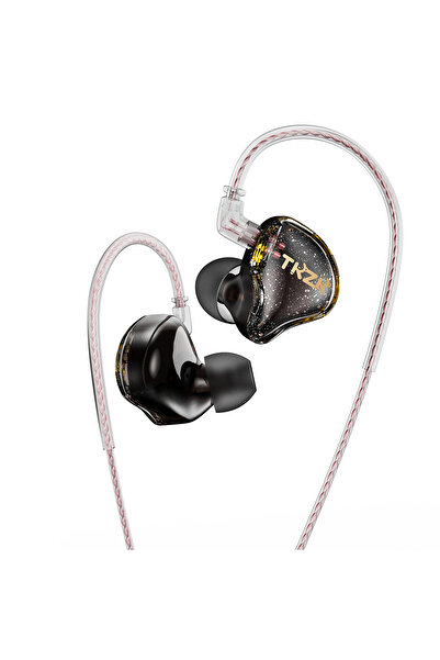 Choice سماعات أذن داخلية سوداء بدون ميكروفون TKZK TK01، مزودة بوحدة تشغيل تسل...