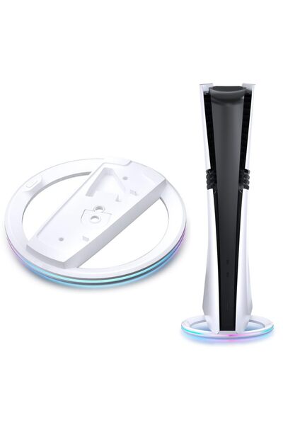 Choice حامل رأسي قابل للفصل السريع باللون الأبيض، مناسب لجهاز PS5 Slim/PS5 Pr...
