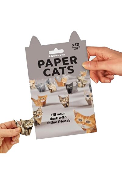 Choice مجموعة من 50 قطعة من الورق الإبداعي على شكل قطط، 50 ورقة من ورق الأوري...