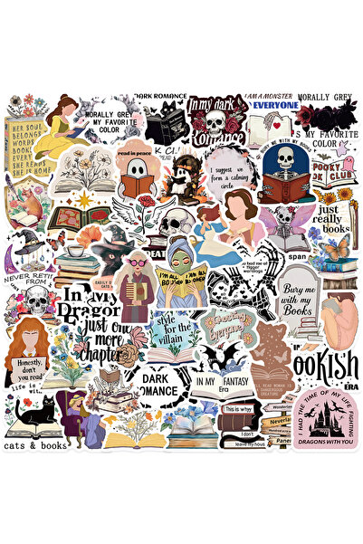 Choice 50PCS 50pcs Bookish Sticker Bundle Cartoon Graffiti Decal DIY Phone Jo...