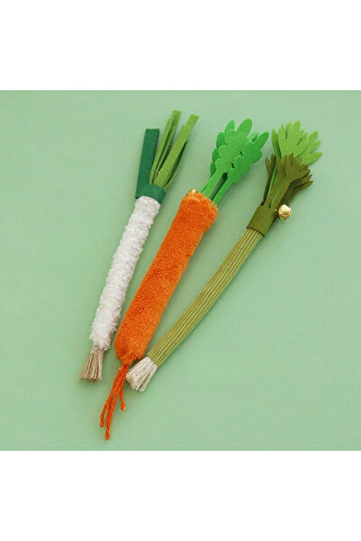 Choice 3 قطع من ألعاب المضغ للقطط على شكل بصلة خضراء، عصا نعناع بري على شكل ج...
