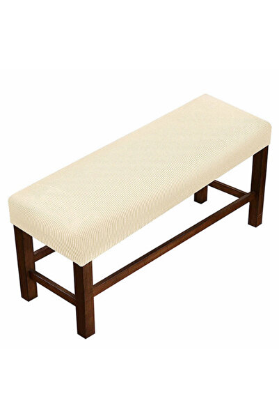 Choice S Beige 1PC Anti-Dust Bench Cover Slipcovers - Removable Washable Dini...