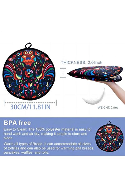 Choice حامل تورتيلا حراري قابل للاستخدام في الميكروويف مقاس 12 بوصة، قطعة واح...