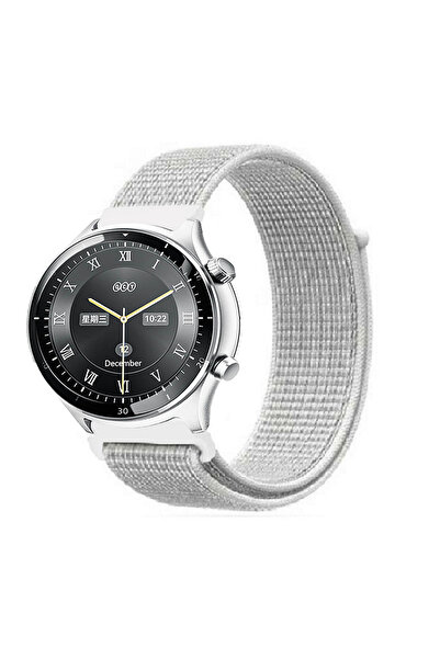 KRETON QCY Watch GT, GTC, GTS, GT2, GS2 ile Uyumlu Kordon Cırt Cırtlı Spor Ku...