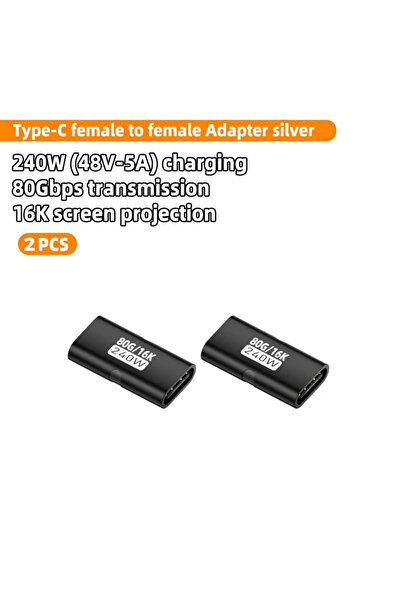 Choice قطعتان من محولات الطاقة السوداء من النوع C بقدرة 240 واط، تدعم نقل الب...