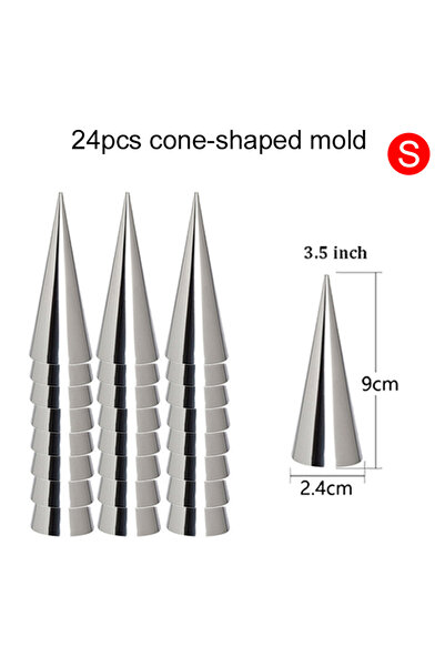 Choice 24 قطعة ZXNJS S 6~24 قطعة قالب مخروطي/أنبوبي مائل من الفولاذ المقاوم ل...