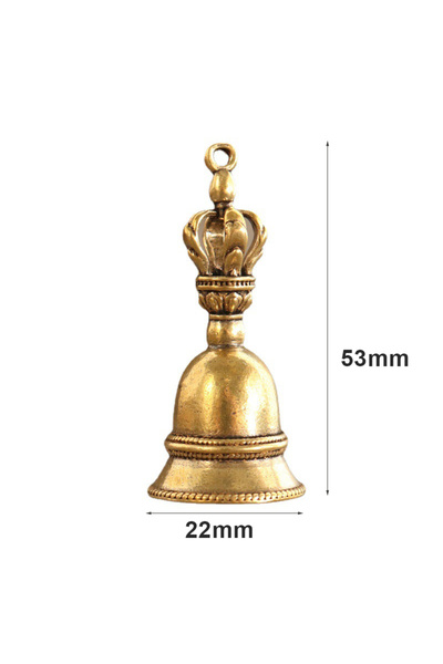 Choice قلادة جرس يدوية الصنع من النحاس الأصفر العتيق، لون برونزي، قطعة واحدة،...