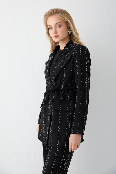 Melike Tatar Stone Crepe Jacket Set 32-2618