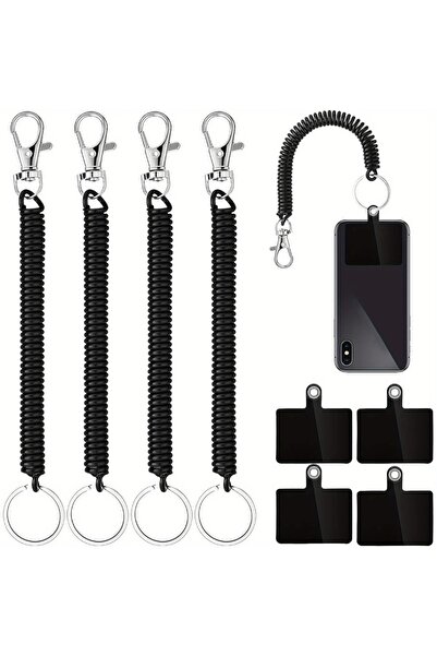 Choice1 مجموعة من 8 قطع من حبل تعليق الهاتف القابل للسحب مع رقعة ربط وحبل زنب...