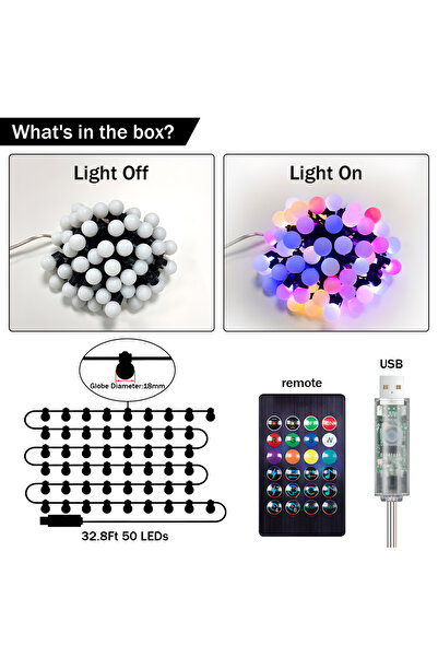 Choice سلسلة إضاءة LED RGB WS2812B بطول 10 أمتار و50 مصباح LED، مع تحكم ذكي ع...