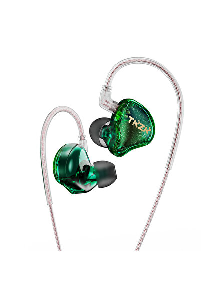 Choice سماعات أذن داخلية للمراقبة TKZK TK01، لون أخضر، بدون ميكروفون، مزودة ب...