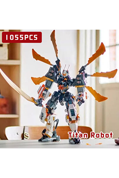 Choice مجموعة بناء تيتان دراغون ميك، 1055 قطعة، بدون صندوق، مع أجنحة متحركة و...