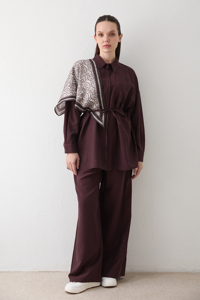 Melike Tatar Scarf and Shirt Set 32-2634