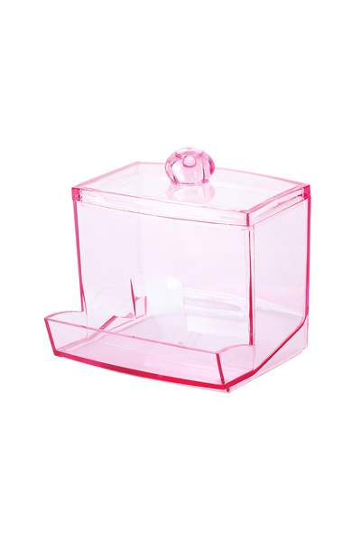 Choice موزع أعواد قطنية مربع الشكل مع غطاء - علبة تخزين قطنية للحمام سعة 10 أ...