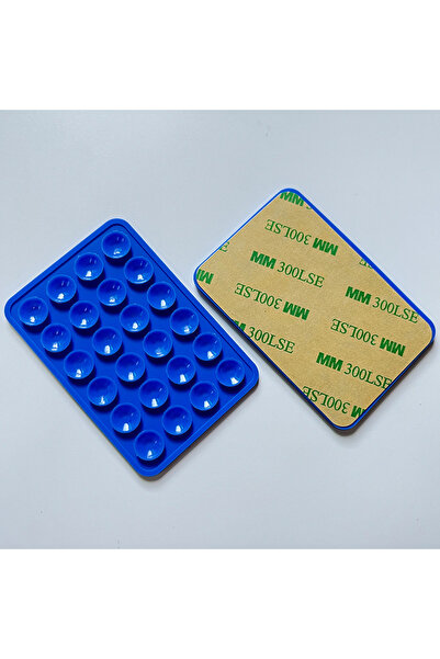 Choice وسادة شفط سيليكون زرقاء مزدوجة الجوانب لحامل الهاتف المحمول، مزودة بكو...