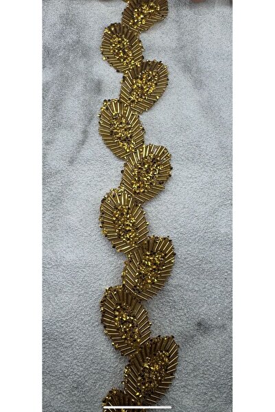 Arnica Ütü ile Yapışan Gümüş Yaprak dekoratif şerit (1 Metre)