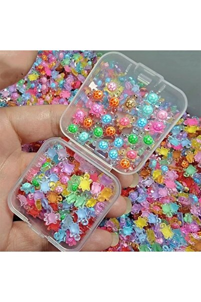 Choice ١٠٠ قطعة من سلاحف الأظافر العشوائية، سلاحف صغيرة، سلاحف أظافر، صندوق، ...