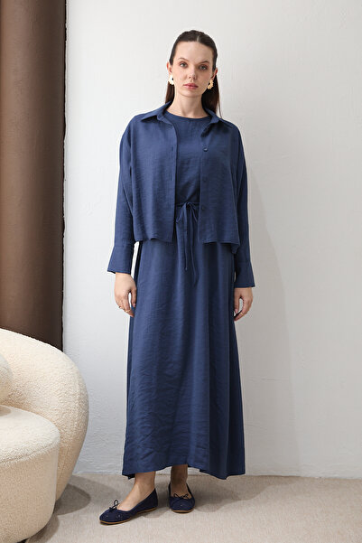 Melike Tatar Modal Shirt Dress Set 32-2600