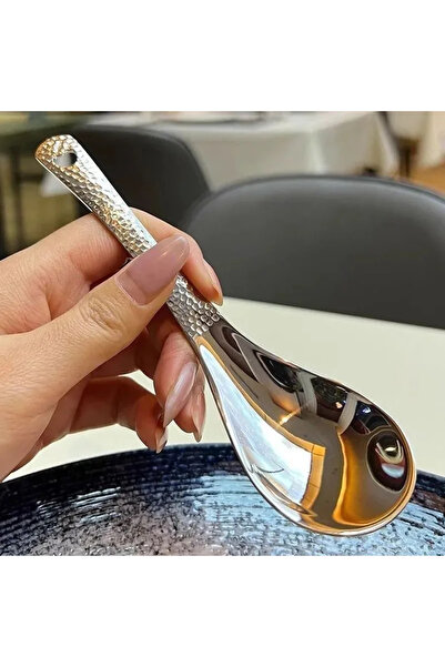 Choice ملعقة شوربة من الفولاذ المقاوم للصدأ، ملعقة طعام مصقولة بلمسة مرآة، مل...