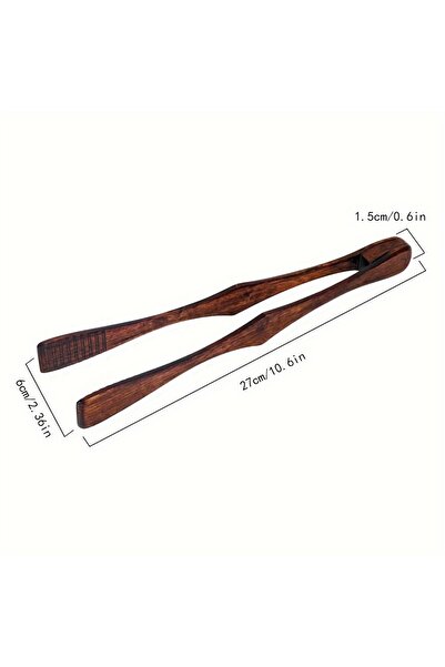 Choice 1pc Wooden Tongs High-Temperature Resistant Tea Bag Clips Steak Fruit ...