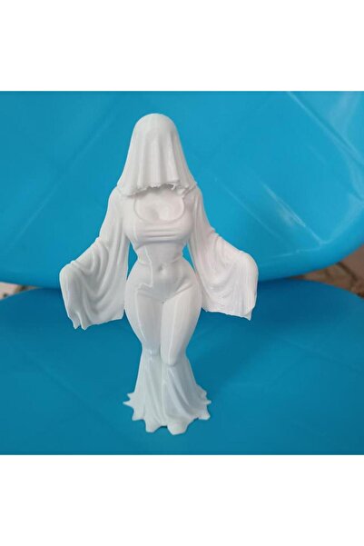 Choice زينة شبح بيضاء مقاس 12 سم، مطبوع بتقنية الطباعة ثلاثية الأبعاد على شكل...