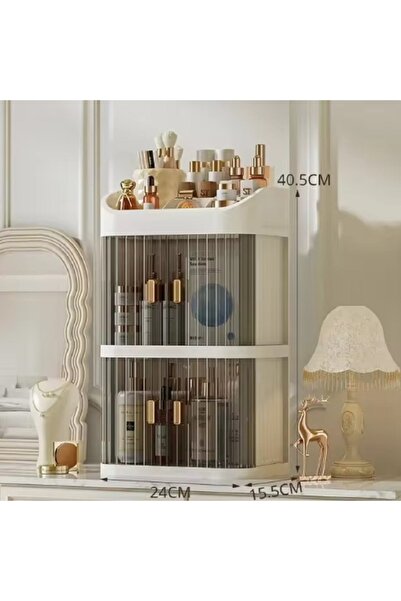 Choice three layers Cosmetics Storage Box Large Capacity Dressing Table Skin ...