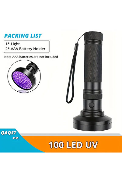 Choice مصباح يدوي محمول مزود بـ 100 مصباح LED للأشعة فوق البنفسجية، ضوء بنفسج...